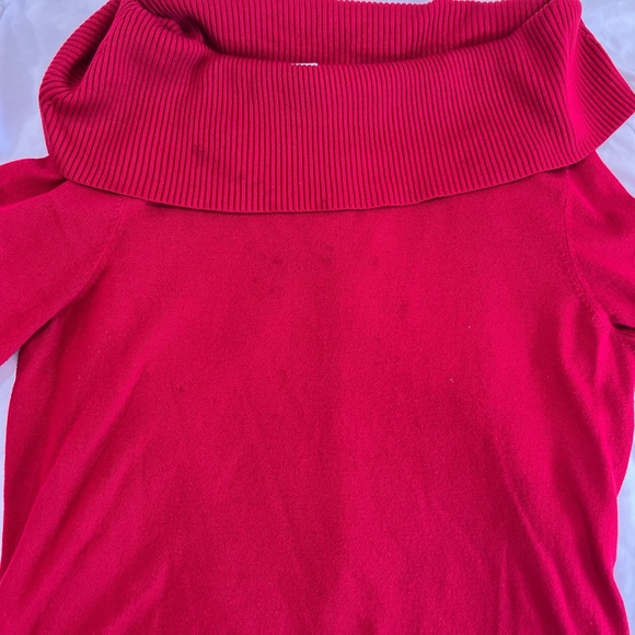 red off the shoulder sweater - Picture 6 of 6